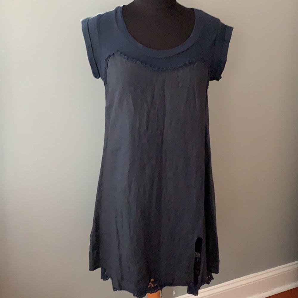 New with tags Navy Carina Ricci Linen Dress